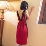 V-Neck Lace Thin Side See-Through Suspender Embroidered Pure